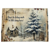 Creëer uw eigen  blokhut scene groot cadeauzakje (Voorkant)