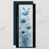 Creëer Uw eigen  Blue Flowers Bladwijzer Kaart (Voorkant / Achterkant)