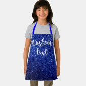 Creëer Uw eigen Blue Glitter gepersonaliseerde Kin Schort (Insitu)