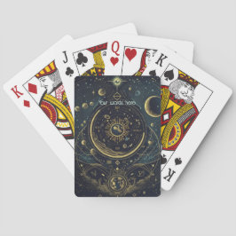 Creëer Uw eigen Blue & Gold Celestial Sky Charts Pokerkaarten