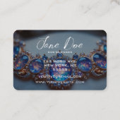 Creëer uw eigen Blue Opal Ketting Visitekaartje (Achterkant)