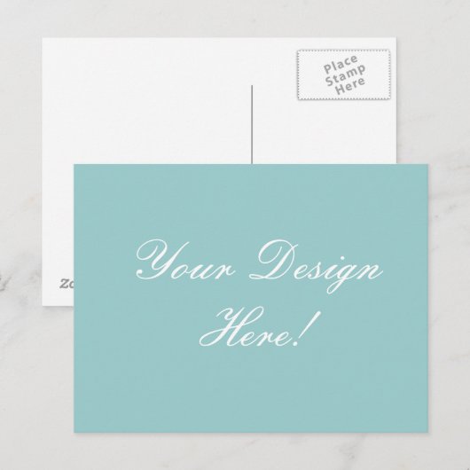 Creëer uw eigen Blue Wedding aankondigings Kaart (Voorkant / Achterkant)