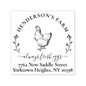 Creëer Uw eigen Boerderij Adres Egg Carton Zelfinktende Stempel (Design)