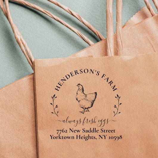 Creëer Uw eigen Boerderij Adres Egg Carton Zelfinktende Stempel