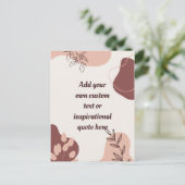 Creëer Uw eigen Boho Abstracte Motivatie Quote Briefkaart (Staand voorkant)