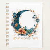 Creëer Uw eigen Boho Blauwgroen & Perzik Bloemenma Planner (Voorkant)