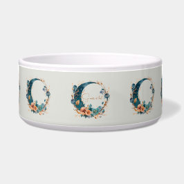 Creëer Uw eigen Boho Blauwgroen & Perzik Bloemenma Voerbakje