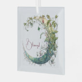 Creëer Uw eigen Boho Floral Moon Glas Ornament (Voorkant links)