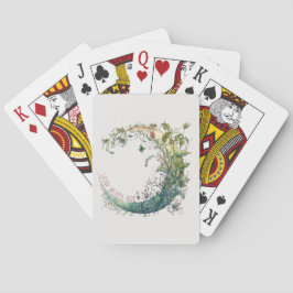 Creëer Uw eigen Boho Floral Moon Pokerkaarten