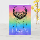 Creëer Uw eigen Boho Floral Moon Silhouet Kaart (Gele Bloem)