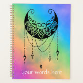 Creëer Uw eigen Boho Floral Moon Silhouet Planner (Voorkant)