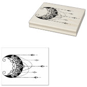 Creëer Uw eigen Boho Floral Moon Silhouet Rubberstempel (Gestempeld)