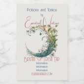 Creëer Uw eigen Boho Floral Moon Voedselcontainer Etiket (Enkel label)