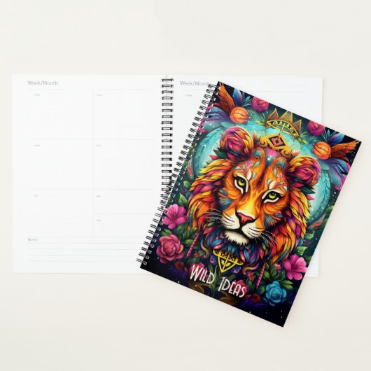 Creëer Uw eigen Boho King Lion Totem Dier Planner (Display)
