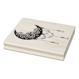 Creëer Uw eigen Boho Leafy Moon Silhouet Rubberstempel