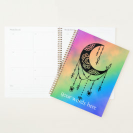 Creëer Uw eigen Boho Magische Maan Silhouet Planner