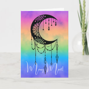 Creëer Uw eigen Boho Mandala Moon Silhouet Kaart