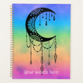 Creëer Uw eigen Boho Mandala Moon Silhouet Planner (Voorkant)
