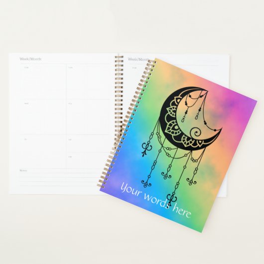 Creëer Uw eigen  Boho Moon Silhouet Planner (Display)