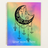 Creëer Uw eigen  Boho Moon Silhouet Planner (Voorkant)
