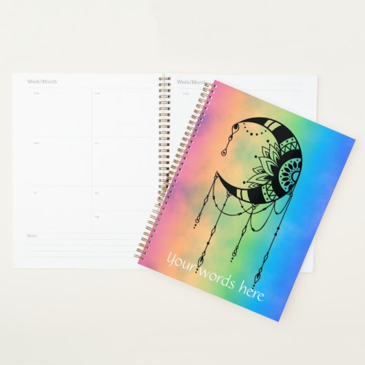 Creëer Uw eigen Boho Moon Silhouet Planner (Display)