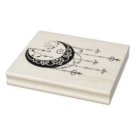 Creëer Uw eigen Boho Moon Silhouet Rubberstempel