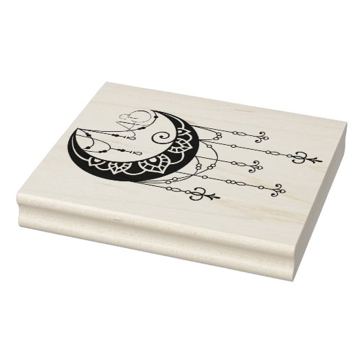 Creëer Uw eigen Boho Moon Silhouet Rubberstempel (Stempel)