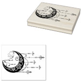 Creëer Uw eigen Boho Moon Silhouet Rubberstempel (Gestempeld)