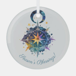 Creëer Uw eigen Boho veren, Maan & Ster Glas Ornament