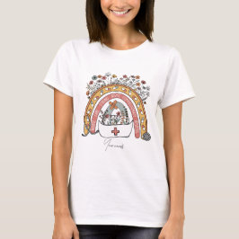 Creëer Uw eigen Boho Verpleegster Rainbow T-shirt
