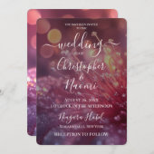 Creëer Uw Eigen Bokeh Fantasy Roze Bloem Kaart (Voorkant / Achterkant)