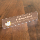 Creëer uw eigen bord met houten korrels met klok naambordje (Zijkant)