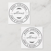 Creëer uw eigen botanische bladeren rondom de voor informatiekaartje (Voorkant / Achterkant)