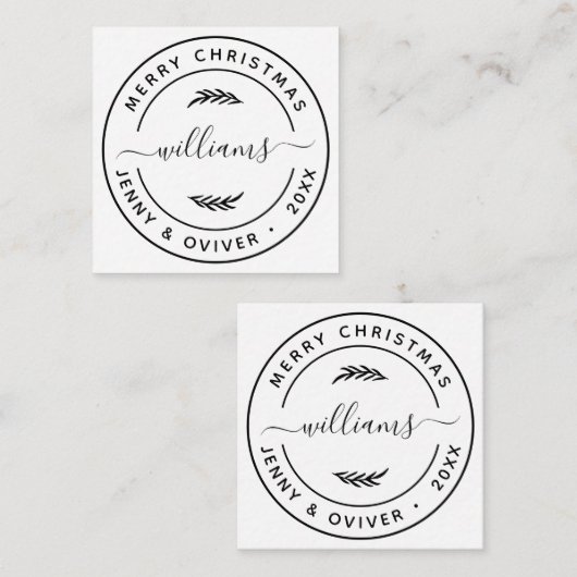 Creëer uw eigen botanische bladeren rondom de voor informatiekaartje (Voorkant / Achterkant)