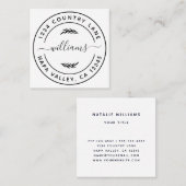 Creëer Uw eigen botanische bladeren   Vierkante Visitekaartje (Voorkant / Achterkant)