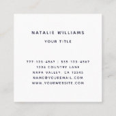 Creëer Uw eigen botanische bladeren   Vierkante Visitekaartje (Achterkant)