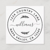 Creëer Uw eigen botanische bladeren   Vierkante Visitekaartje (Voorkant)