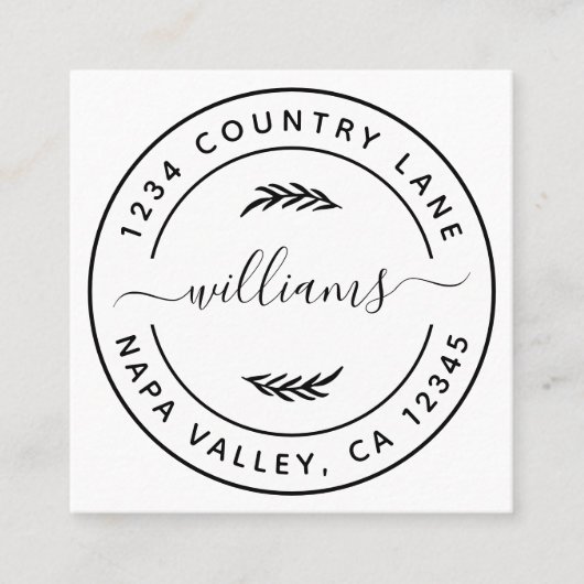 Creëer Uw eigen botanische bladeren   Vierkante Visitekaartje (Voorkant)