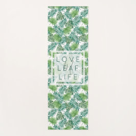 Creëer uw eigen botanische lederen patroonmonogram yogamat