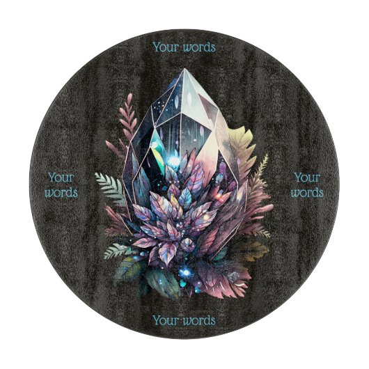 Creëer Uw eigen Bright Crystals Altaar Board Snijplank (Voorkant)