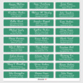 Creëer Uw eigen bruiloft Gast Adres Groen Sticker (Vel)