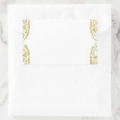Creëer uw eigen bruiloft gunst / geschenk- gouden rechthoekige sticker (Tas)