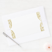 Creëer uw eigen bruiloft gunst / geschenk- gouden rechthoekige sticker (Envelop)