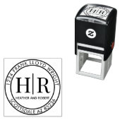 Creëer Uw Eigen Bruiloft Monogram Retouradres Zelfinktende Stempel (In situ)