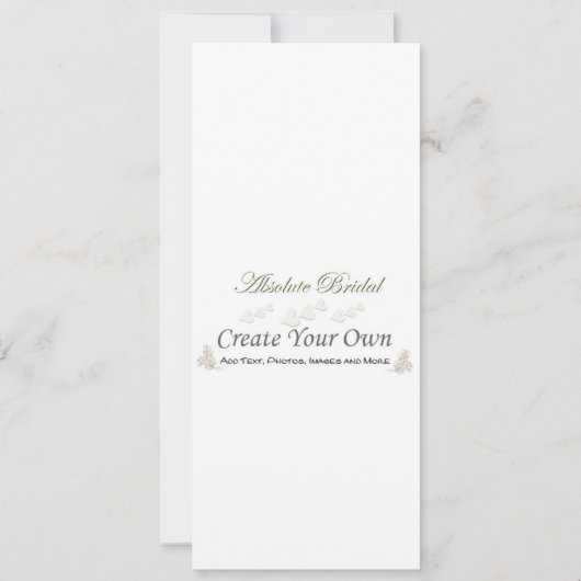 Creëer Uw eigen bruiloft nodigt 4 x 9,25 inch uit Kaart (Achterkant)