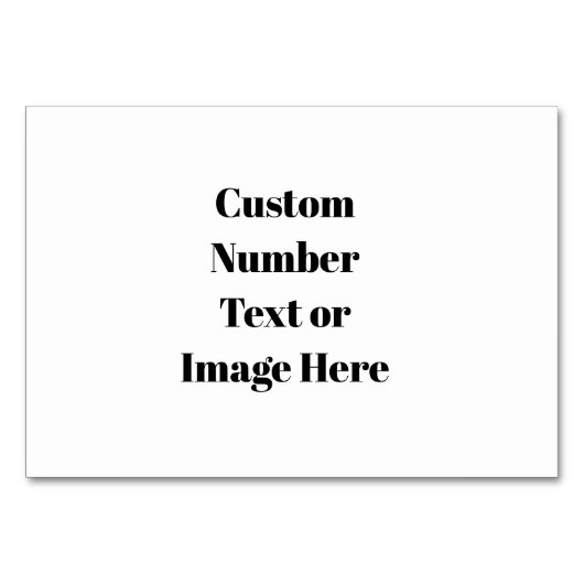 Creëer uw eigen bruiloft tafel nummers - Custom Kaart (Voorkant)