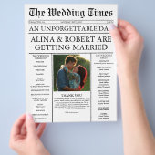 Creëer uw eigen bruiloft tijdlijn krantenprogramma flyer (Hand)