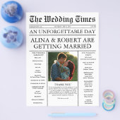 Creëer uw eigen bruiloft tijdlijn krantenprogramma flyer (Enkel)