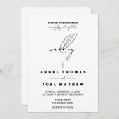 Creëer uw eigen bruiloft uitnodiging Kaart (Voorkant / Achterkant)