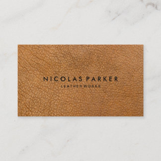 Creëer Uw eigen bruin leder Visitekaartje